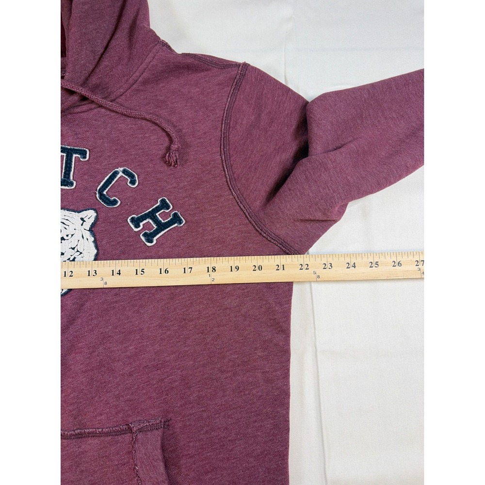 Y2K Abercrombie & Fitch Men Hoodie Burgundy Heather Tiger Graphic  Medium - Picture 4 of 8